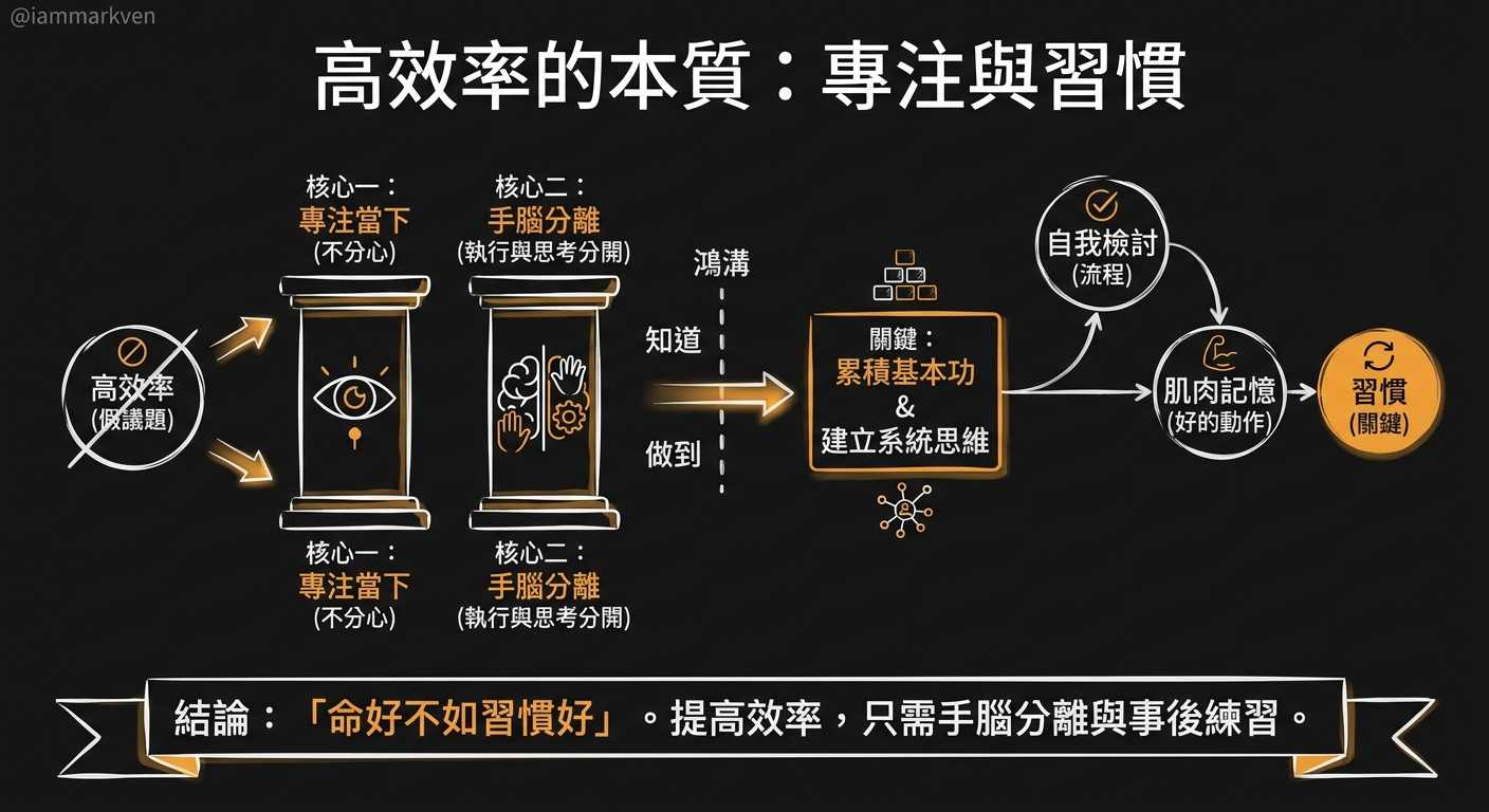 效率從來不是天賦，而是一連串好習慣的疊加